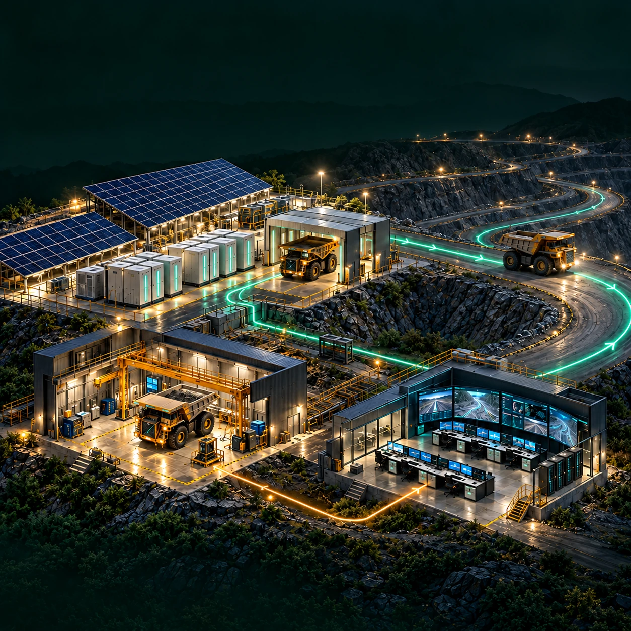 Industrial operations concept illustration
